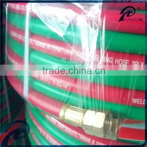 ID1/4'' X50FT Rubber Twin Line Welding Hose With Adapters for Gas Soldering, Cutting thumbnail-2