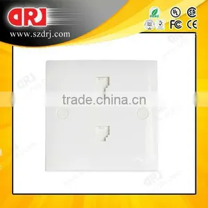 2ports Faceplate With Shutter 86*86 Type RJ11 thumbnail-1