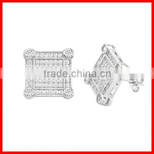 Factory Wholesale Micro Pave cz Big Earring for Men thumbnail-1