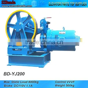 VVVF Elevator Geared Traction Machine BD-YJ200, Lift Motor thumbnail-1