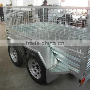 8x5FT Heavy Duty Hot Dipped Galvanized Tandem Box Trailer, Utility Trailer thumbnail-4