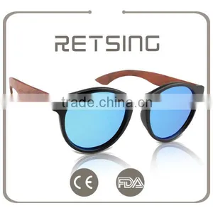 Cheap Custom Plastic Frame Polarized Bamboo Sunglass Handmade Bamboo Sunglasses Polarized thumbnail-1