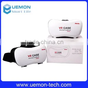 2016New VR Case 3D Glasses V5 vr Glasses for Mobiles Virtual Reality Fit up to IOS/Android With Bluetooth Gamepad OEM Can Adjust thumbnail-1