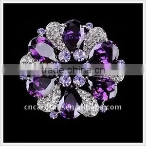 2012 New Design Vintage Crystal Brooch Flower thumbnail-1
