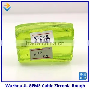 High Quality Apple Green Synthetic Raw Uncut Cubic Zircona Diamond. Rough Gemstones thumbnail-1