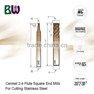 2-4 Flute Ceramic Metal Cutting Tools For Stainless Steel Material thumbnail-2