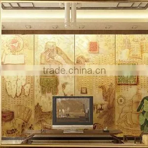 2016 New Style Colourful Art Printing Glass TV Background and Bedroom Decorative Wall Glass Boards thumbnail-2