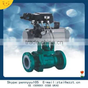 Q41F46-16 Zhitai Pneumatic Lined Ball Valve thumbnail-1