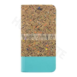 Real Wooden Veneer With Leather Coating Flip Cellphone Case for IPhone 6s thumbnail-6