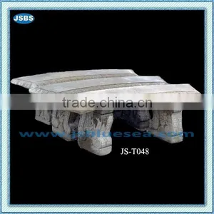 Natual Marble Carved Outdoor Garden Bench JS-T048C thumbnail-1