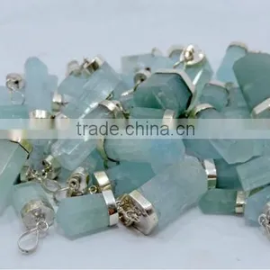 (IGC)Natural Black Aquamarine Crystal Pendants at Wholesale thumbnail-1