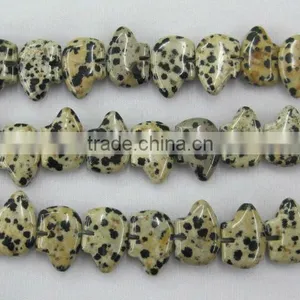 Wholesale 13 x 18mm Dalmatine Jasper Bear Beads thumbnail-1