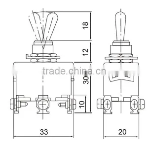 China CNTD DPDT ON-ON 6 Pin Momentary Toggle Switch Screw Terminal Toggle Switch C5R22B Quality Choice thumbnail-2