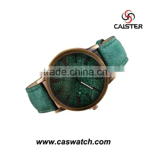 Simple Dials Leather Bracelet Alloy Case Unisex Watch thumbnail-4
