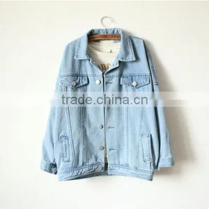 2014 New European and American Women's Long Sleeve Varsity Jacket Denim Shirt Women Denim Coat,hot! thumbnail-5