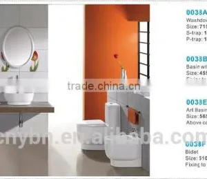 Sanitary Ware Ceramic One-piece Toilet Basin Bidet 4 Sets thumbnail-3