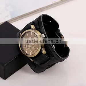 >>< SW16688 HOT SELLING Men Handmade Leather Watch Bracelet/ thumbnail-5