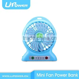 Rechargable Super Strong Wind Desk Mini Fan With Power Bank Function Adjustable Speed and LED Flashlight thumbnail-3