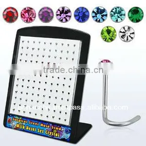 Display With 120 Pcs. of Surgical Steel Nose Screws thumbnail-1