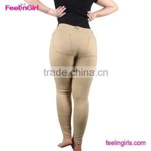 Hot Sale Sexy Khaki Skinny Girls Tight Jeans thumbnail-3
