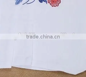 Folk Embroidery Show Thin Asymmetric Hem With Short Sleeves in Summer of Embroidery Tshirts thumbnail-6
