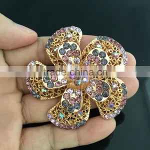 AB Crystal Rhinestone Flower Brooch,Colorful Rhinestone Brooch Pin,Brooches And Pins For Wedding thumbnail-4