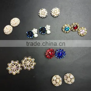 Pearl Buttons,wedding Bridal Botton,wedding Bridal Accessories,oval Pearl Buttons,elegant Embellishment thumbnail-3