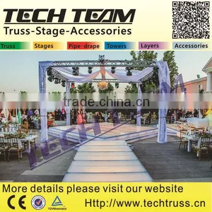 Successful Case Outdoor Event Acrylic Clear Wedding Stage With Crystal Pillars thumbnail-1