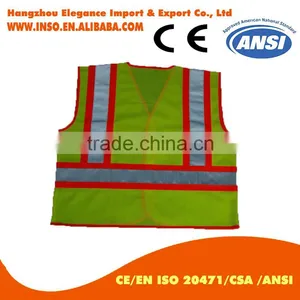 Safety Vest 3m Quality Hi-vis String Vest With Pockets Mesh Fabric thumbnail-2