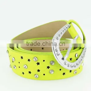 Women'sfashion Women Jeans Rhinestone Belt With Shiny Silver Rhinestone Buckles in Yiwu thumbnail-3