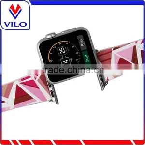 OEM Pattern Genuine Leather Replacement Watch Band Wrist Strap For Apple Watch Leather Band thumbnail-6