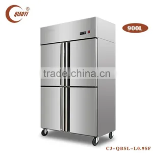 C3 900L 4-door Double-temperature Upright Commercial Refrigerator Freezer for Restaurant thumbnail-1