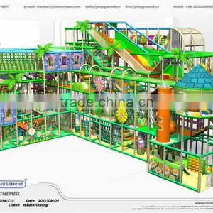 Cheer Amusement Village Themed Indoor Soft Playground With Slider Fun-battle thumbnail-1