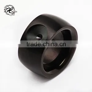 Fashion Jewelry Black Titanium Band 12mm Titanium Ring For Men thumbnail-1