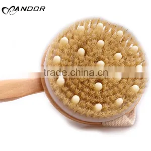 Long Wooden Handle Soft Massage Back Wash Brush thumbnail-5