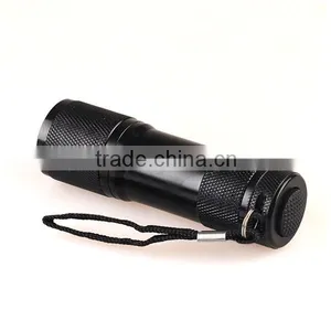 9 Led 365nm uv Flashlight for Detecting Fluorescer in Cosmetics and Baby Stuff, Counterfeit Banknotes, Minerals, Diamonds thumbnail-3