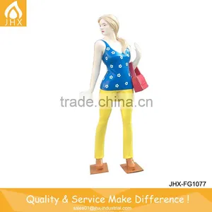 High Quality Shopping Mall Decor Abstract Fiberglass Woman Sculpture thumbnail-1