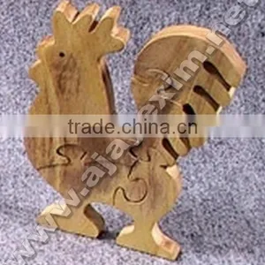 Wooden Cock Puzzle thumbnail-1