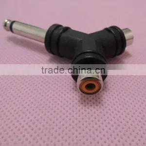 Y Audio System Black 6.5 Male to RCA Female Connector Adapter thumbnail-1