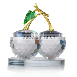 Crystal k9 Glass Wedding Favor Apple With Base Decorative Glass Fruits thumbnail-1