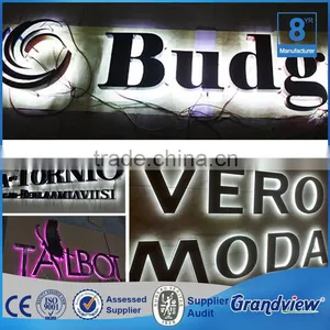 Outdoor Waterproof Matt Black Color 3D Backlit Acrylic Steel Letter Sign thumbnail-6