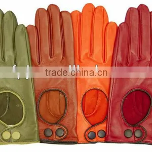 Lady New Style Fashion Summer Driving Leather Gloves thumbnail-1