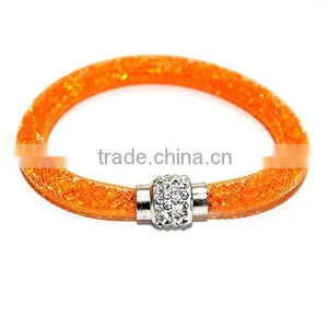 Hot Sale Fashion Multi-color Bio Magnetic Stardust Bracelet,mesh Crystal Charm Bracelet thumbnail-4
