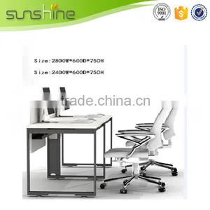 Office Furniture Double Workstation Desk MFC Board and Glass Partition Different Design thumbnail-2