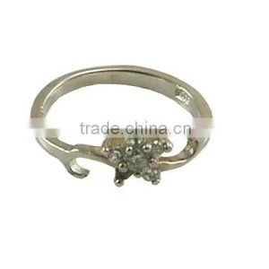 Star Flower Summer 925 Sterling Silver Ring With Quarts SC089 thumbnail-1