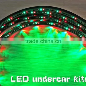 RGB Color Changing LED Under Car Ribbon 900mm x2 600x2 w/ Remote Control thumbnail-1