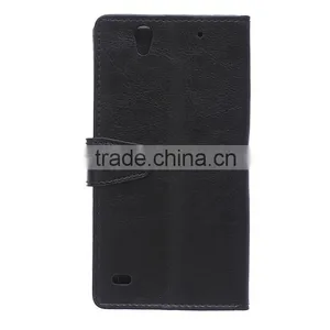 Wholesale Flip Cover Leather Case For Sony C4,For Sony C4 Book Cover Stand Case thumbnail-3