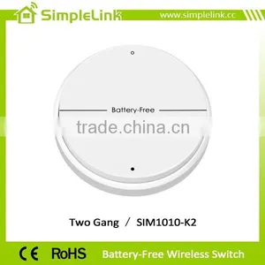 Battery-free Wireless 2 Gang Electric Wall Switch for Home thumbnail-6