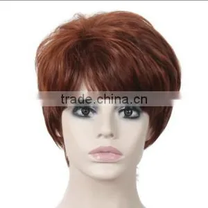 Popular Short Syntehtic Hair Wig Red Color thumbnail-2