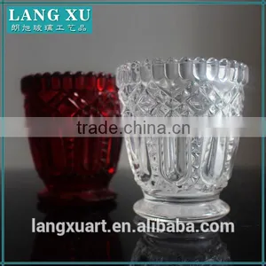 Wholesale Red Crackle Glass Votive Frosted Candle Holder thumbnail-5